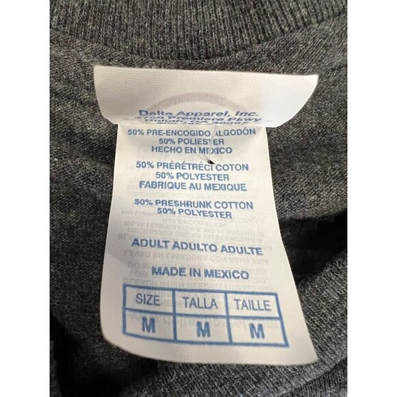 Delta Pro Weight Women's Christmas Tree T-Shirt Gray/Pink Size Medium - Picture 9 of 9